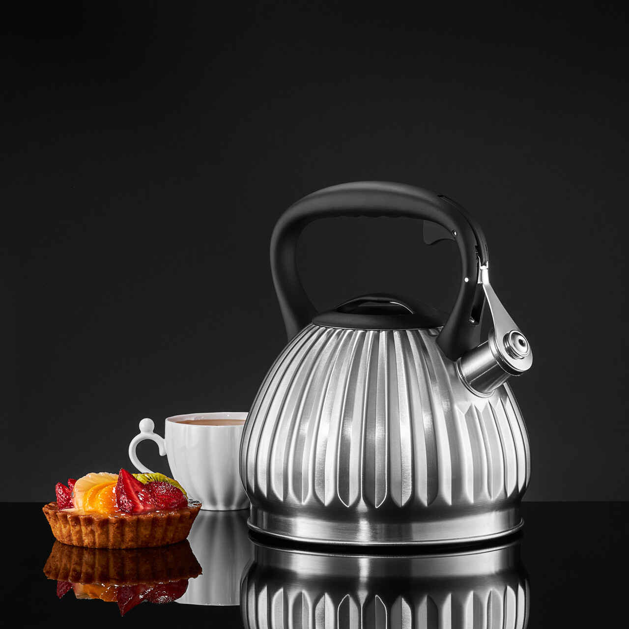 Ceainic Curly, Ambition, 2.5 L, otel, argintiu - imagine 4